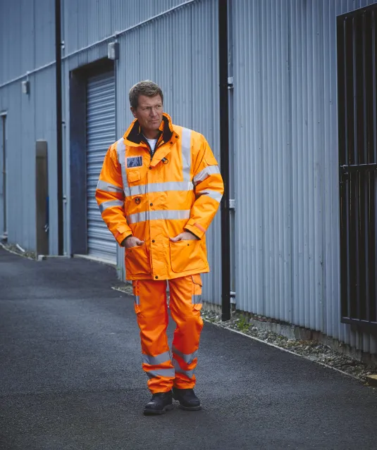 YHVP711 - Multifunctionele 7-in-1 jacks veiliheidsparka Hi Vis Orange