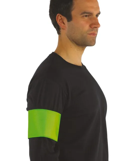 YHVW066 - Brede te bedrukken armband Hi Vis Orange