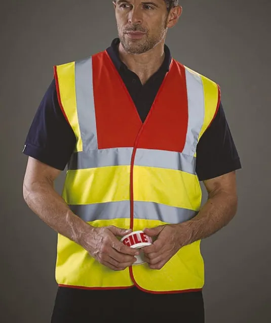 YHVW100 - Veiligheidshesje met 2 Banden & Bretels Black