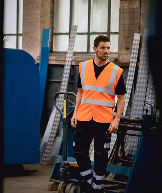 YHVW100ASFR - High Vis, Anti-Statisch en vlamvertragend hesje Hi Vis Orange