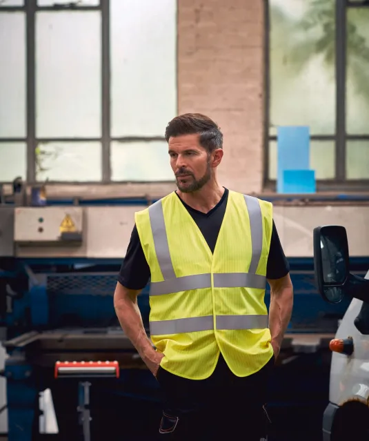 YHVW100ASFR - High Vis, Anti-Statisch en vlamvertragend hesje Hi Vis Orange