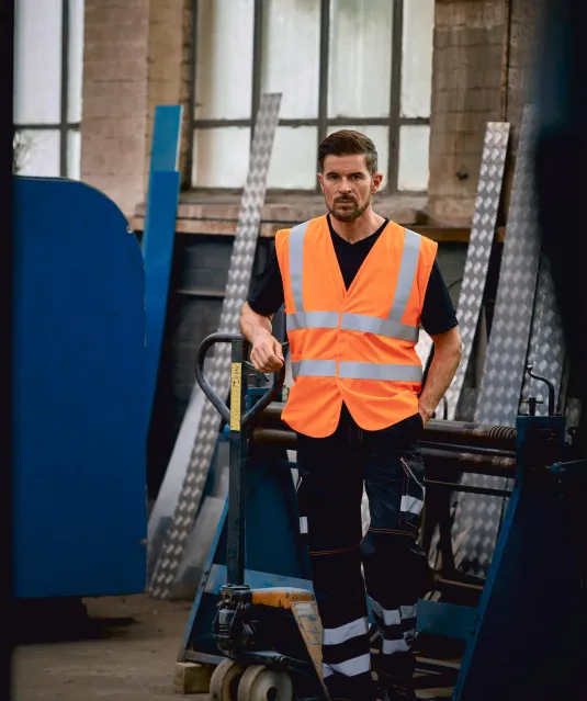 YHVW100ASFR - High Vis, Anti-Statisch en vlamvertragend hesje Hi Vis Orange