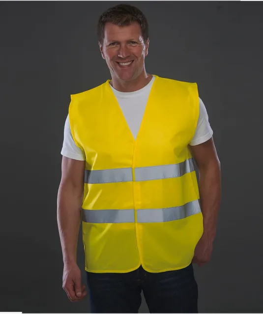 YHVW102 - Signalisatie 2 banden hesje Hi Vis Orange