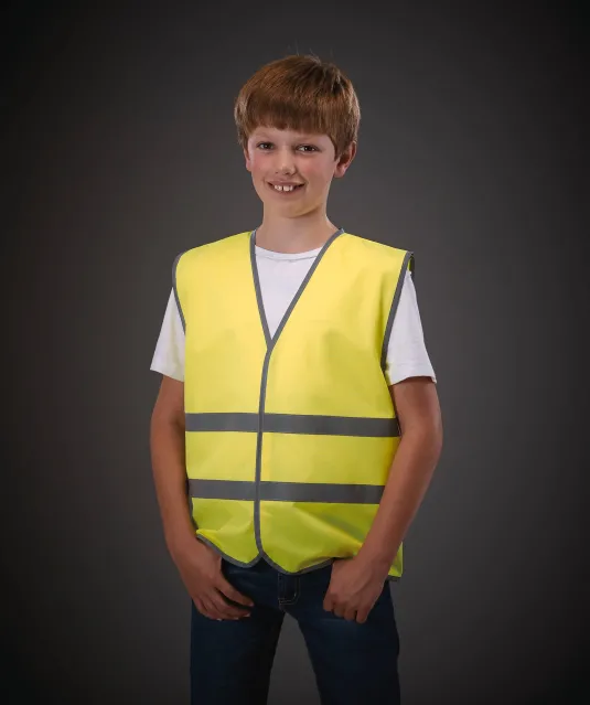 YHVW102CH - Veiligheidshesje met reflecterende zoom en strepen Hi Vis Orange