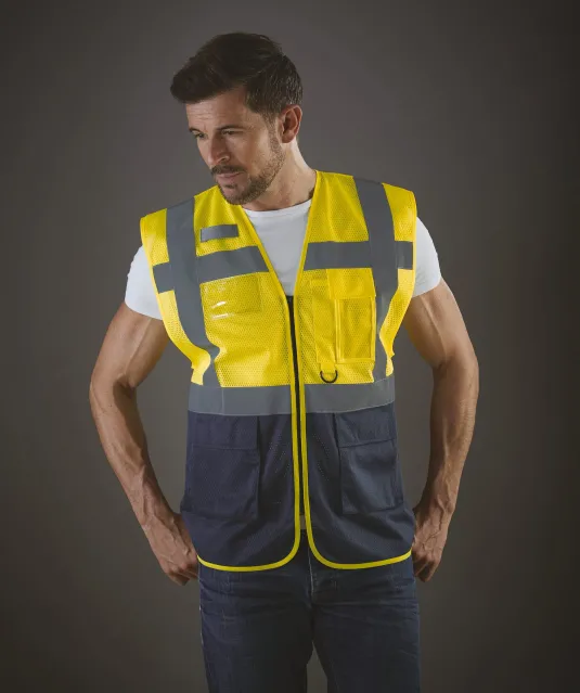 YHVW820 - Top Cool -hoge zichtbaarheid hesje Hi Vis Yellow