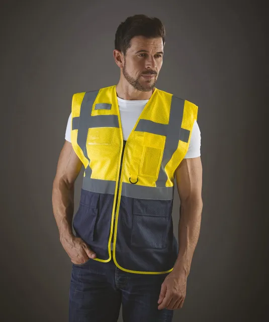 YHVW820 - Top Cool -hoge zichtbaarheid hesje Hi Vis Yellow