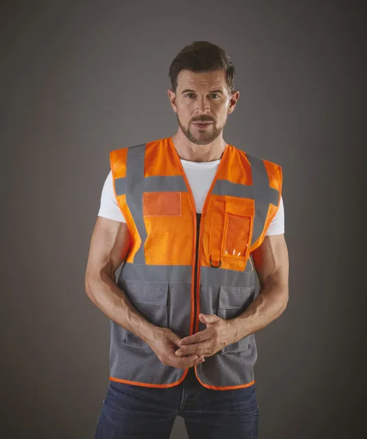 YHVW820 - Top Cool -hoge zichtbaarheid hesje Hi Vis Yellow