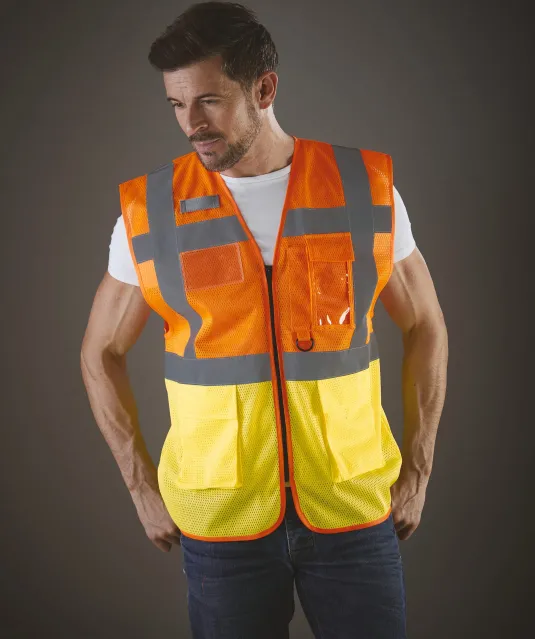 YHVW820 - Top Cool -hoge zichtbaarheid hesje Hi Vis Yellow