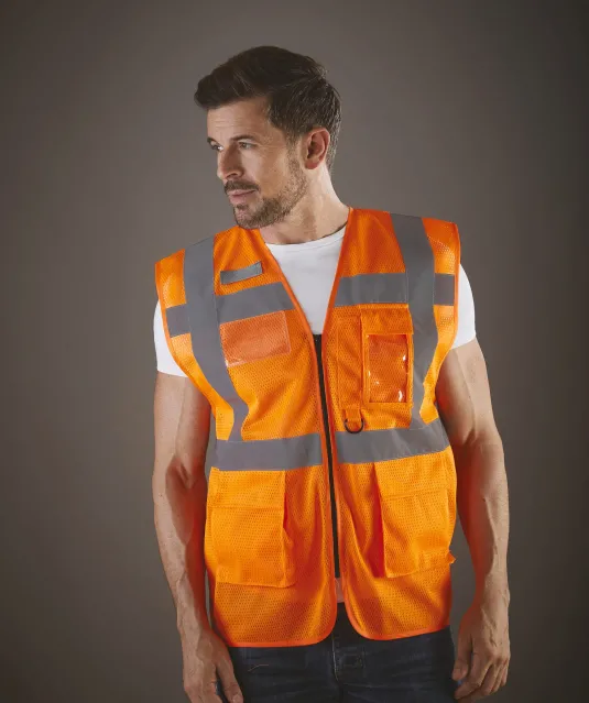 YHVW820 - Top Cool -hoge zichtbaarheid hesje Hi Vis Yellow