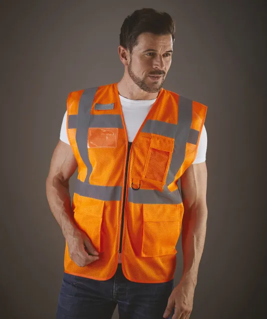 YHVW820 - Top Cool -hoge zichtbaarheid hesje Hi Vis Yellow