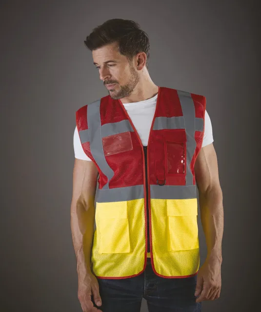 YHVW820 - Top Cool -hoge zichtbaarheid hesje Hi Vis Yellow