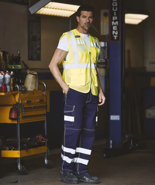 YHVW820 - Top Cool -hoge zichtbaarheid hesje Hi Vis Yellow