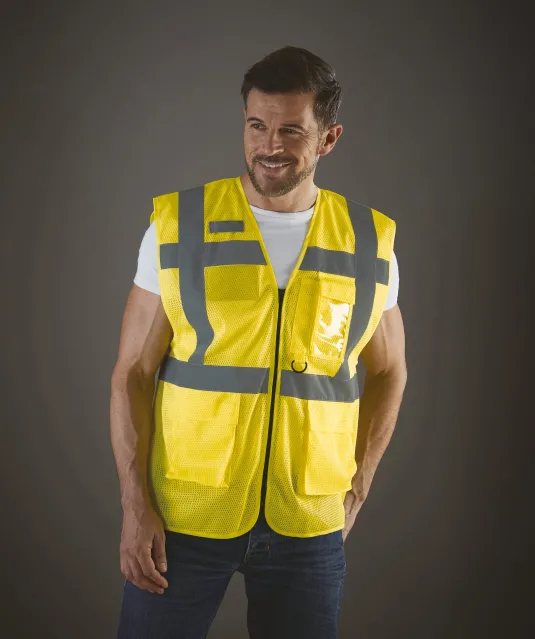 YHVW820 - Top Cool -hoge zichtbaarheid hesje Hi Vis Yellow