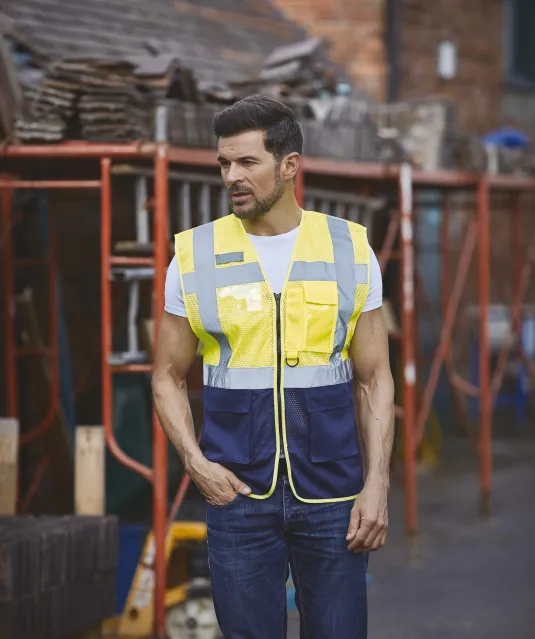 YHVW820 - Top Cool -hoge zichtbaarheid hesje Hi Vis Yellow
