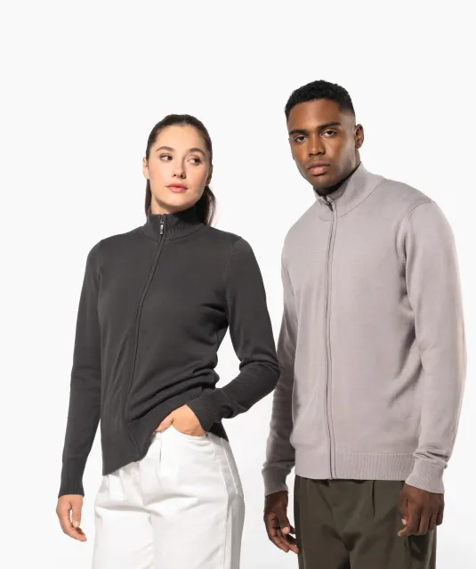 K962 - Dames cardigan met rits Black