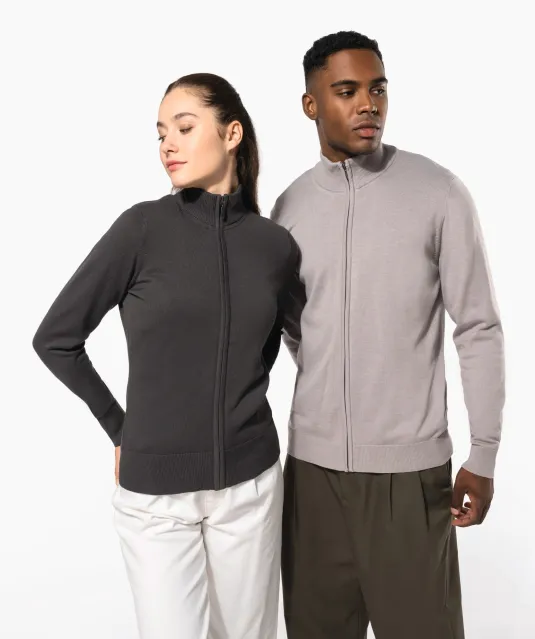 K962 - Dames cardigan met rits Black