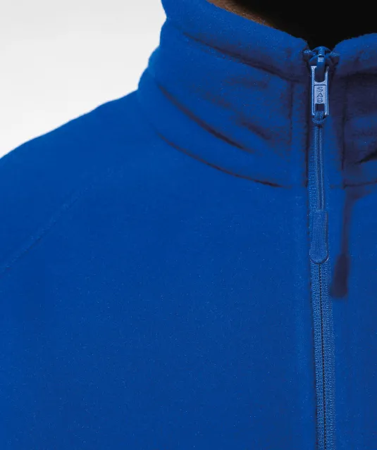 K917 - Microfleece met rits en raglanmouwen heren Black