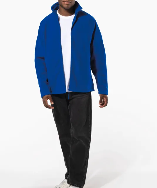K917 - Microfleece met rits en raglanmouwen heren Black