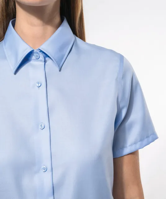 K540 - Dames non-iron blouse korte mouwen White