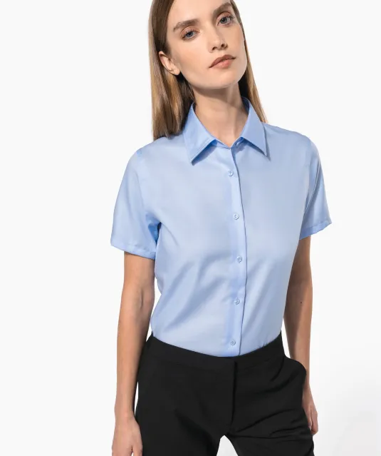 K540 - Dames non-iron blouse korte mouwen White