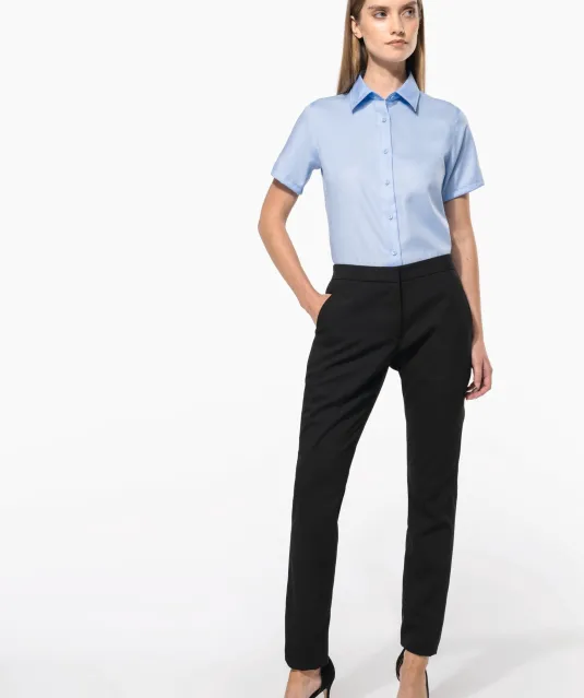 K540 - Dames non-iron blouse korte mouwen White