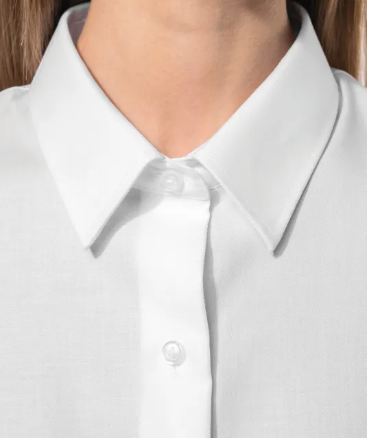 K538 - Dames non-iron blouse lange mouwen White