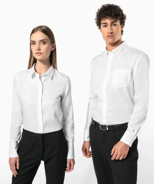 K537 - Heren non-iron overhemd lange mouwen White