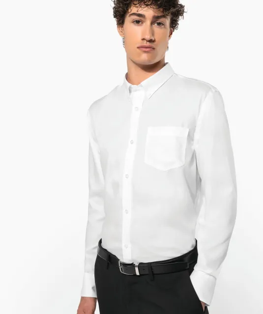 K537 - Heren non-iron overhemd lange mouwen White