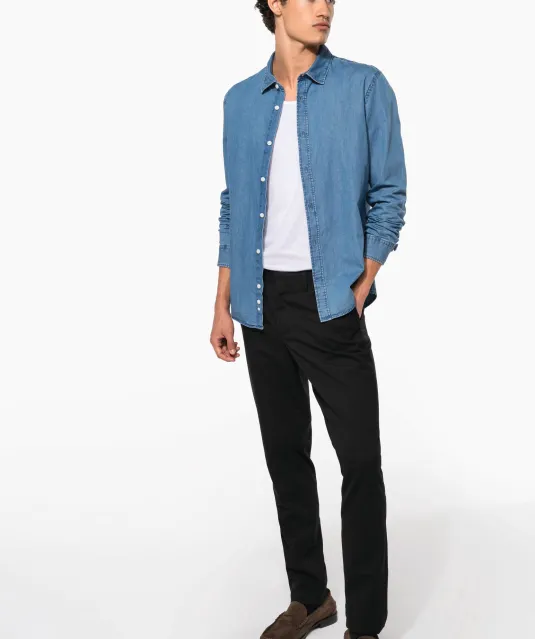 K512 - Herenoverhemd Denim Chambray Blue