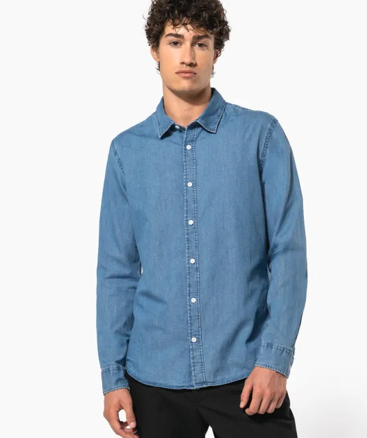 K512 - Herenoverhemd Denim Chambray Blue