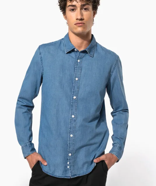 K512 - Herenoverhemd Denim Chambray Blue