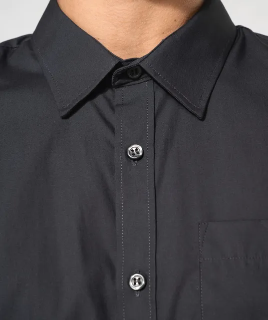 K543 - Heren poplin overhemd korte mouwen White