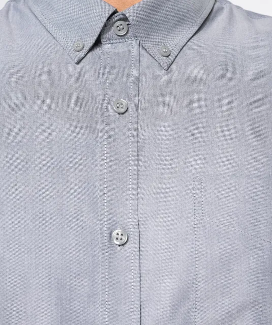 K535 - Heren Oxford overhemd korte mouwen White