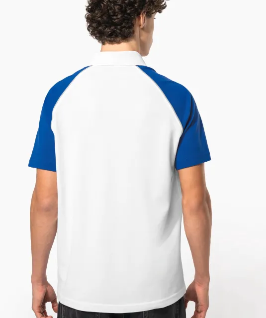 K226 - Polo baseball Black / White