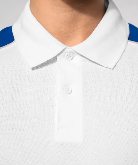 K226 - Polo baseball Black / White