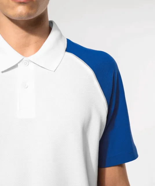 K226 - Polo baseball Black / White