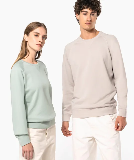 K481 - Damessweater BIO ronde hals raglanmouwen French Navy Heather