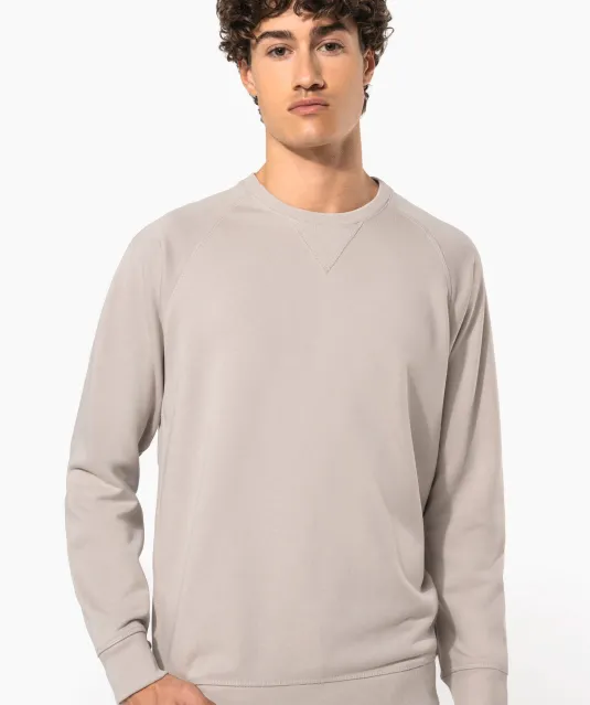 K480 - Herensweater BIO ronde hals raglanmouwen French Navy Heather