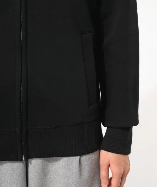 K457 - Damessweater met rits Black