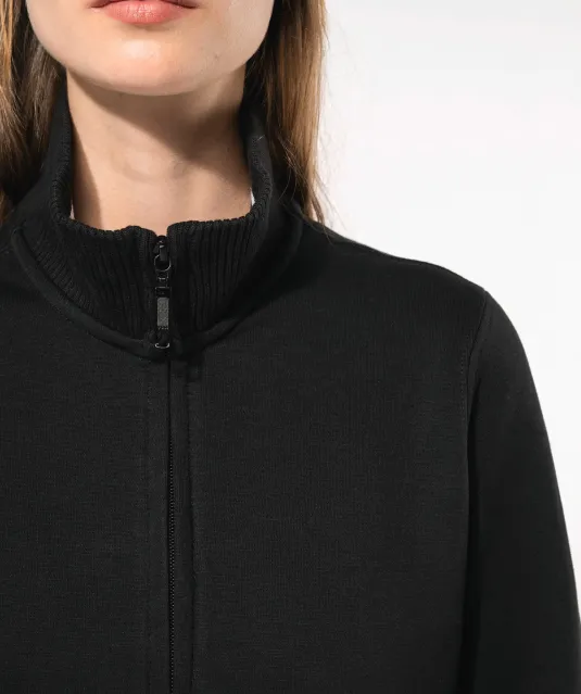 K457 - Damessweater met rits Black