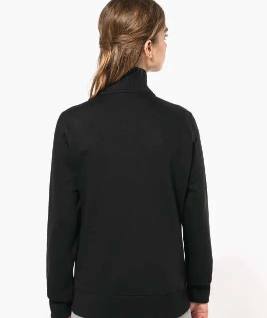 K457 - Damessweater met rits Black