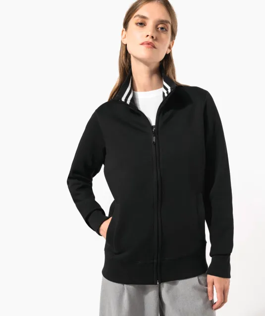 K457 - Damessweater met rits Black