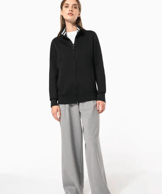 K457 - Damessweater met rits Black