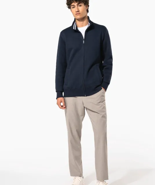 K456 - Herensweater met rits Black