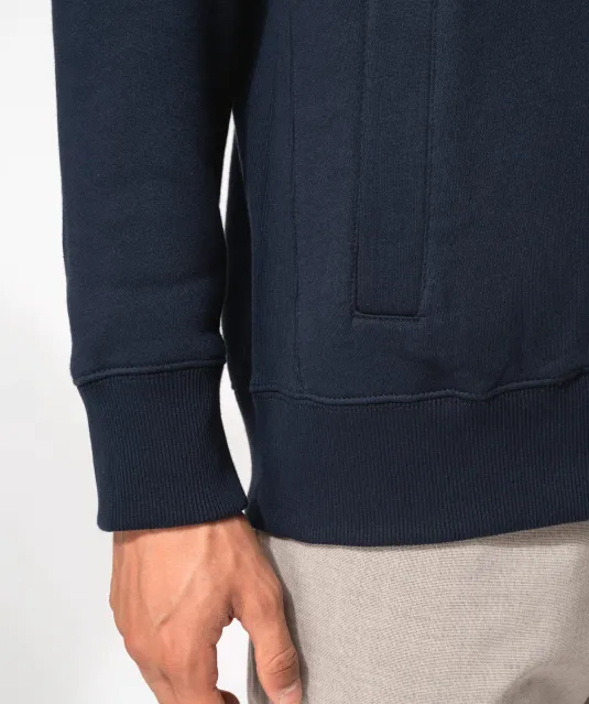 K456 - Herensweater met rits Black