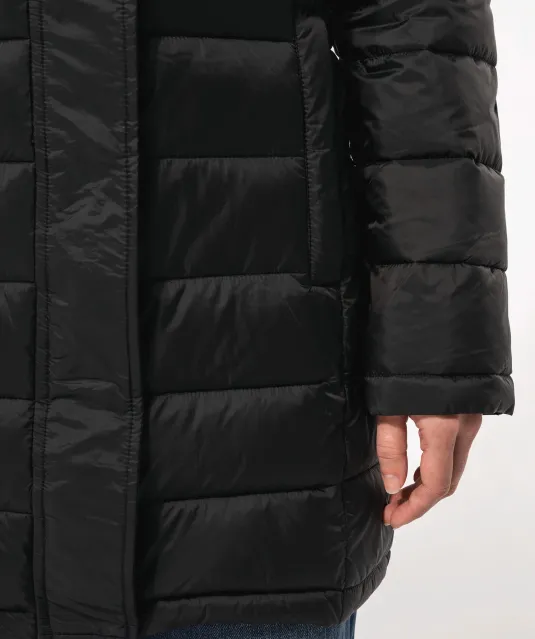 K6129 - Lichte damesparka met capuchon Black