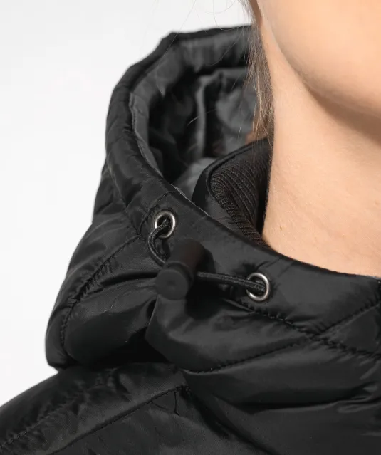 K6129 - Lichte damesparka met capuchon Black