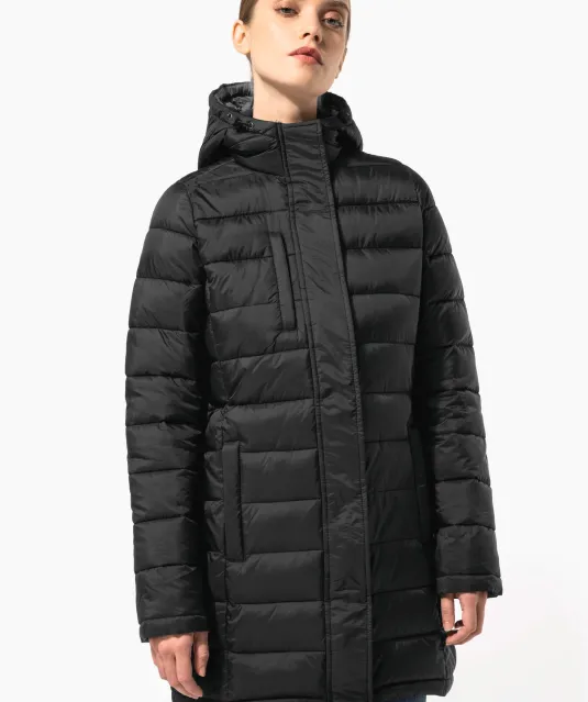 K6129 - Lichte damesparka met capuchon Black