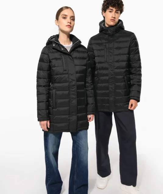 K6129 - Lichte damesparka met capuchon Black