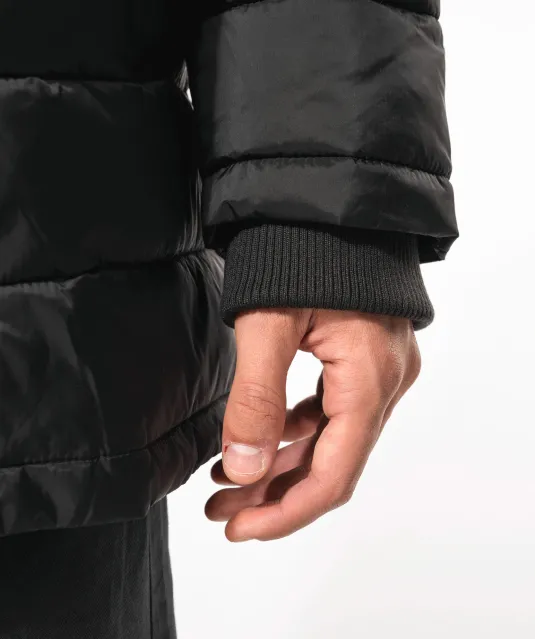 K6128 - Lichte herenparka met capuchon Black